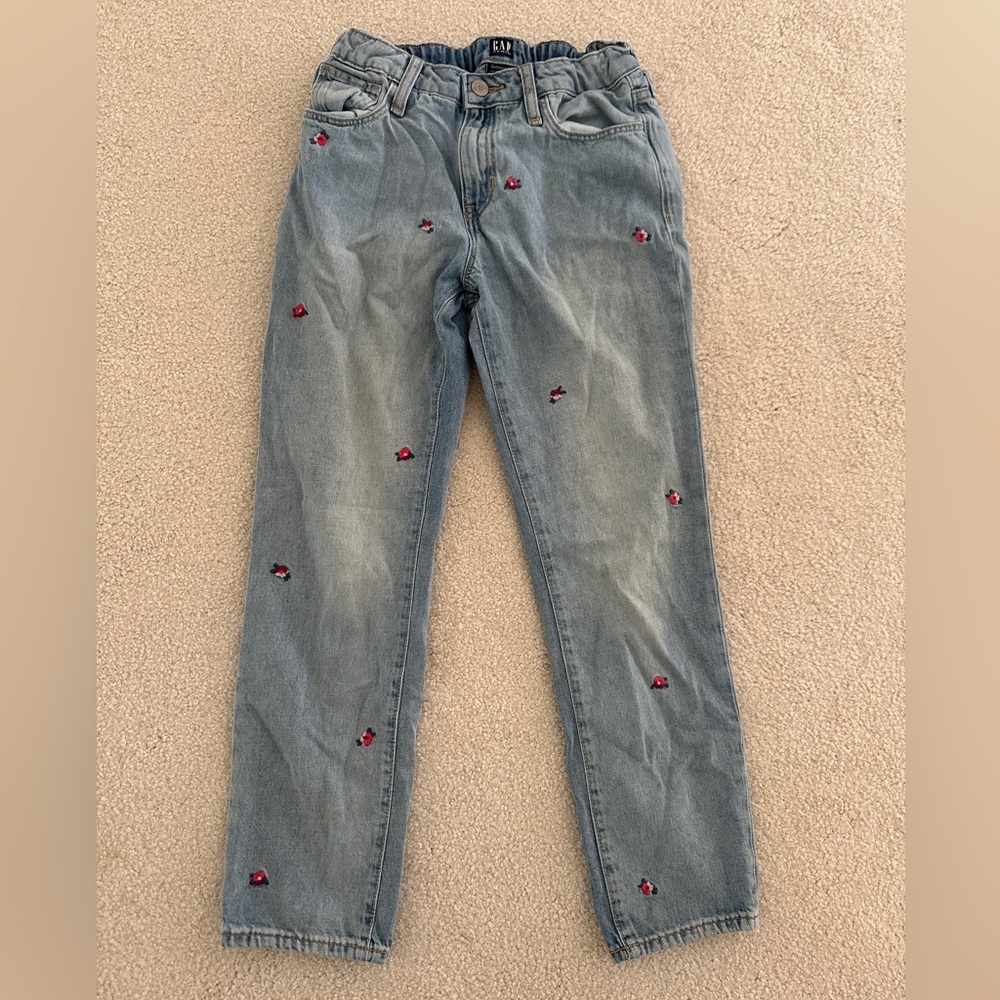 GAP Gray Women's Jeans with Flower Embroidery